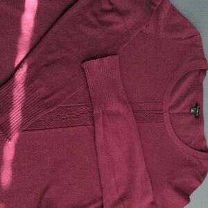 Talbots Deep Red Knit Top